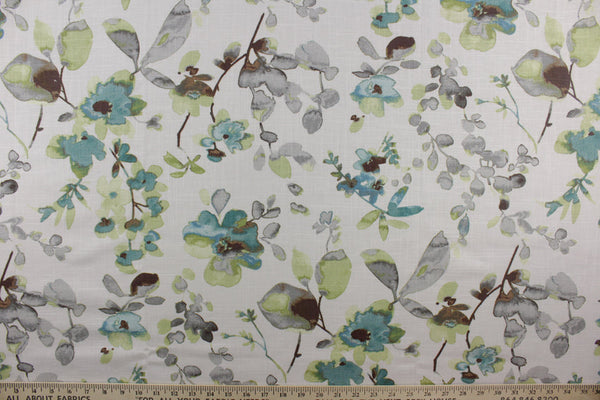 Vern Yip 03367 Cloud Fabric in Aqua for Fabricut