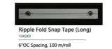 Snap Tape / White, For Ripple Fold Drapery By Drapery King Toronto (6" Deep Wave)