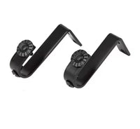 Ceiling Curtain Bracket -J- Bracket Black,  3/4" diameter Rod