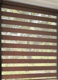 Mocha Zebra Cordless Blind Privacy ( 55"W X 84 inch Extra Long ), Drapery King Toronto 647-219-1714 Text
