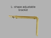Channel Rod Single Wall L Brackets 28 mm 1 1/8" ( Set of 2 ) H-Rail
