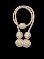 Magnet Tie Back  Rope style, Sand 25 inches long