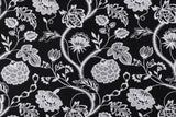 Carole Fabric Charming Climb Embroidered Fabric in Black, Drapery King Toronto 647-219-1714 While Supplies Last