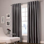 Velvet Back Tab Window Curtain Panels lined 50W  X  95L Color charcoal (Set of 2)