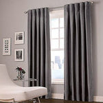 Velvet Back Tab Window Curtain Panels lined 50W  X  95L Color charcoal