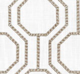 Jianna Embroidered Drapery Fabric in Natural Details