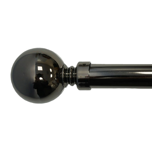Black Nickel curtain rod with spherical finial / Ball Finial, Rod Brackets Ad Finial ends sold separately