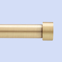 Umbra Cappa Curtain Rod, Includes 2 Matching Finials, Brackets & Hardware, 36 to 66-Inches, Brass