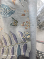 6735511 P Kaufmann BUTTERFLY TRAIL SWA 001 PLATINUM Floral Print Upholstery And Drapery Fabric
