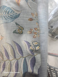 6735511 P Kaufmann BUTTERFLY TRAIL SWA 001 PLATINUM Floral Print Upholstery And Drapery Fabric