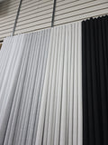 Black Out Curtain, Wave, S Fold- White 100"w X 130" inches high