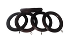 Set of wooden curtain rings