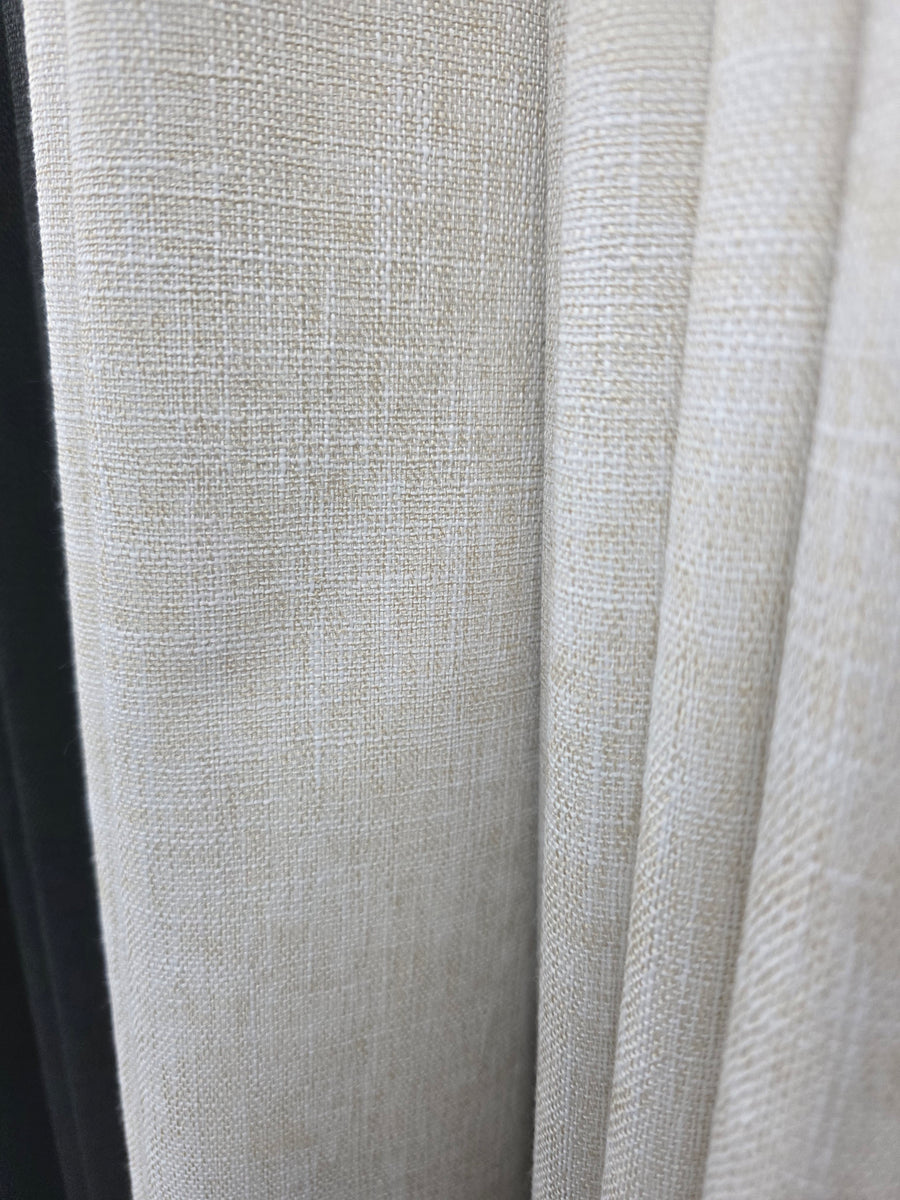 Black Out Curtain, Wave, S Fold- Sand 100