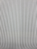 Vertical Ticking Stripe Ivory/Greyge, Fabric 54" wide