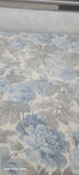 Waverly Fabrics Beatrice Chambray Blue Floral Drapery Upholstery Fabric By the Yard