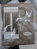 VCNY Roxanne Pintuck Curtain Panel 84" Long Color Sand Color