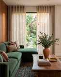Privacy Curtain, Wave, S Fold - Modern Sand 110"w X 106"L inches high