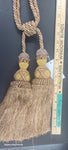 Tie Back and Decorative Double Tassels Gold Multi