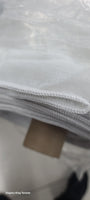 Linen Look Semi Sheer 320cm / 125" White and Marble