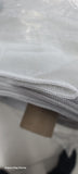 Linen Look Semi Sheer 320cm / 125" White and Marble