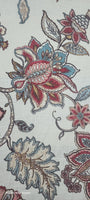 Celine Printed Linen Blend Drapery Fabric in Coral