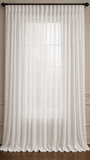 Pinch Pleated Sheer Panels 144w x 96L White  Sheer (Sale Item)