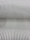 Vertical Ticking Stripe Ivory/Greyge, Fabric 54" wide