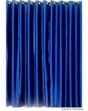 D.K. Home Curtains Satin Blue Blackout Grommet Top Panel  75 W X 96 L