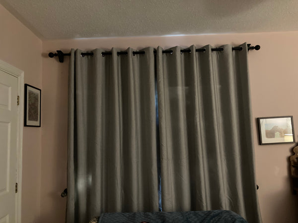 D.K. Home Curtains Woven Blackout Grommet Top Panel, Gray  75 W X 104 L