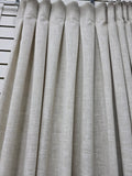 Pinch Pleated Curtain 100" X 95" Linen Text,  Black out, Oatmeal Color