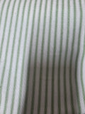 Sage Green Classic Ticking Stripe Fabric – Cotton 54" Wide | Farmhouse Style
