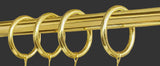 Solid Long Curtain Rods 1 1/8" (28mm) Polished Brass