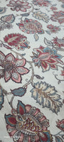 Celine Printed Linen Blend Drapery Fabric in Coral