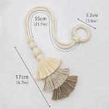 Curtain Tie Back Rope style Tassels, Natural (Set of 2)