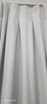 150 X 106" Linen Text Box Pleated Curtain Black out, Natural Color (Set of 2)