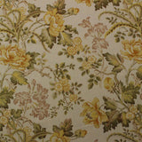 RICHLOOM ROBIN MARMALADE YELLOW GOLD GREEN FLORAL LINEN FABRIC BY YARD 54"W