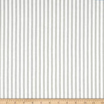 Waverly Classic Ticking Nickel Fabric Ivory/Grey, Fabric 54" wide