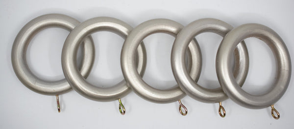 1 3/4" Wood Rings (14 rings) Pewter Color