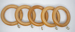 1 3/4" Wood Rings (14 rings) Pine Color, Wood, Curtain Rod