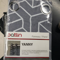 Patlin Yanny 52 x 96 Gray Geometric, Thermal, Room Darkening