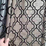 Design Lined Drapery Panel Black / Sand 54X95 In