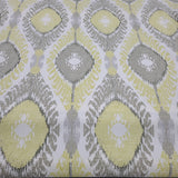 Ikat, Chimayo Printed Linen Drapery Fabric in Lemon Sorbet