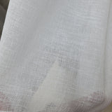 Linen Look Semi Sheer 280cm / 115" White and Marble