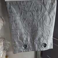 D.K. Home Curtains Woven Grommet Top Panel 50 W X 96 L (Dark- Gray)
