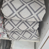 Embroidered Collection-Natrual Linen with Metallic Embroidered Diamond Curtains*
