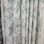 Custom Made Collection-SR Mossbury Sage Floral Embroidered Curtains