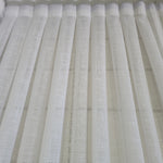 Inverted Pleated Linen look sheer panels 150w x 95L Warm White