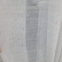 Linen Texture Sheer Curtain Panel, 100" x 96"  Grommet, Gold Slub