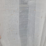 Linen Texture Sheer Curtain Panel, 100" x 96"  Grommet, Gold Slub