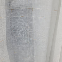 Linen Texture Sheer Curtain Panel, 100" x 96"  Grommet, Gold Slub
